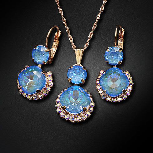 Komplekts "Klaris VI (Ocean DeLite)" su Swarovski™ kristalais